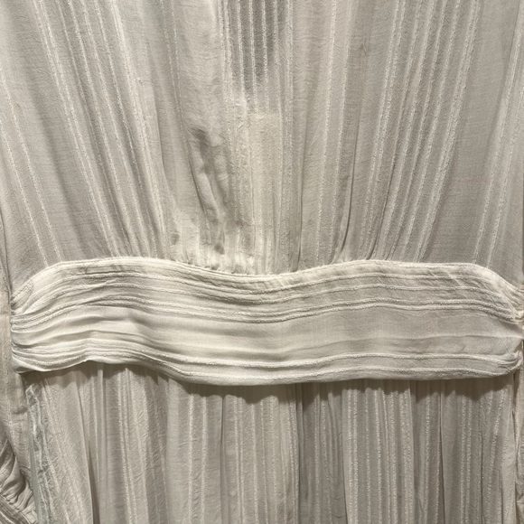 Anthropologie Maeve Isolode White Semi-Sheer Long Sleeve Blouse - Size 8 - Picture 11 of 14